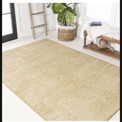 JONATHANY 5x8 Haze Solid Low Pile Indoor Area Rug Casual Contemporary Solid Traditional Easy Cleaning Bedroom/Kitchen/Living Room Non Shedding