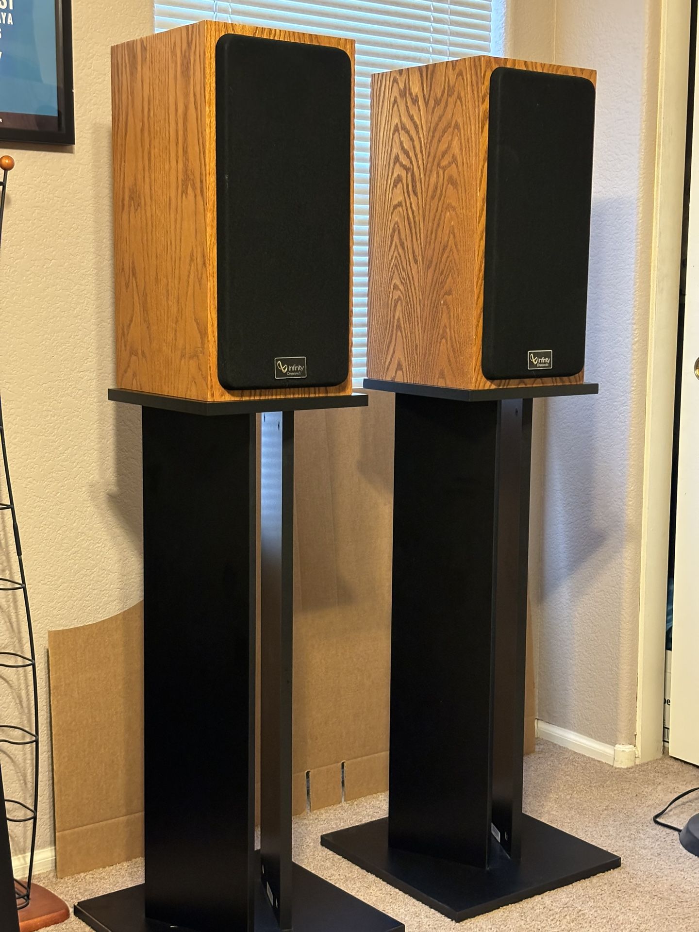 Vintage Infinity CS 3006 Cresendo Speakers And Stands