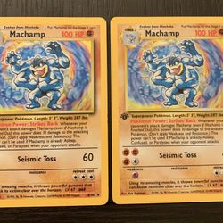 POKEMON HOLO CARDS machamp (1st edition)
