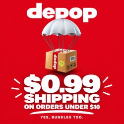 DEPOP $0.99 SHIPPING PROMO POLY MAILERS RESEALABLE BAGS THERMAL LABELS