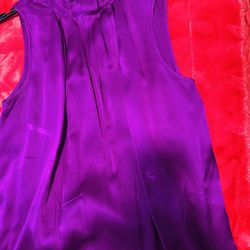 Plum Sleeveless Silk Top