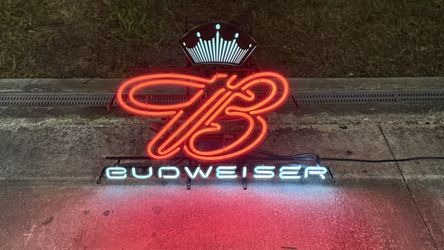 Vintage Budweiser, real neon sign, man cave garage