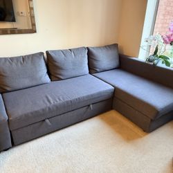 IKEA Sleeper sectional,3 seat w/storage