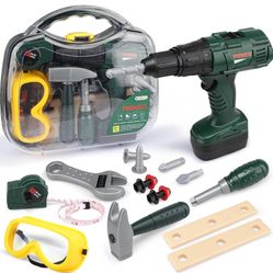 Brand New STEAM Life Kids Toddler Tool Set For Boys With Electric Toy Drill, Toy Tool Set For Toddlers, Kids Tool Box With Toy Hammer, Baby Tool Set, 