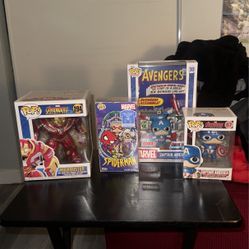 MARVEL FUNKO POPS SPIDER MAN IRON MAN CAPTAIN AMERICA
