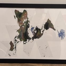 Dymaxion Map Poster and Frame