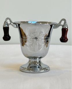 Vintage 1970s Sugar Bowl | Trophy Style Art Deco Chrome Tea Server Sugar Bowl | Farberware