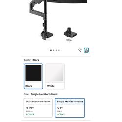 ARES WING Heavy-Duty Monitor Mount for 17-49 inches Ultrawide Curved Flat Monitors, Holds 44lbs, with 18" Extended Column for Desk, Adjustable Gas Spr