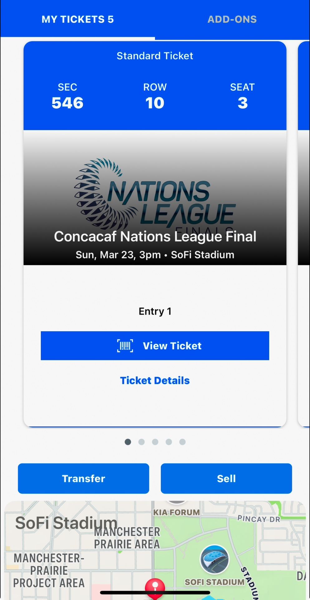 Nations League Final Tickets (5x)