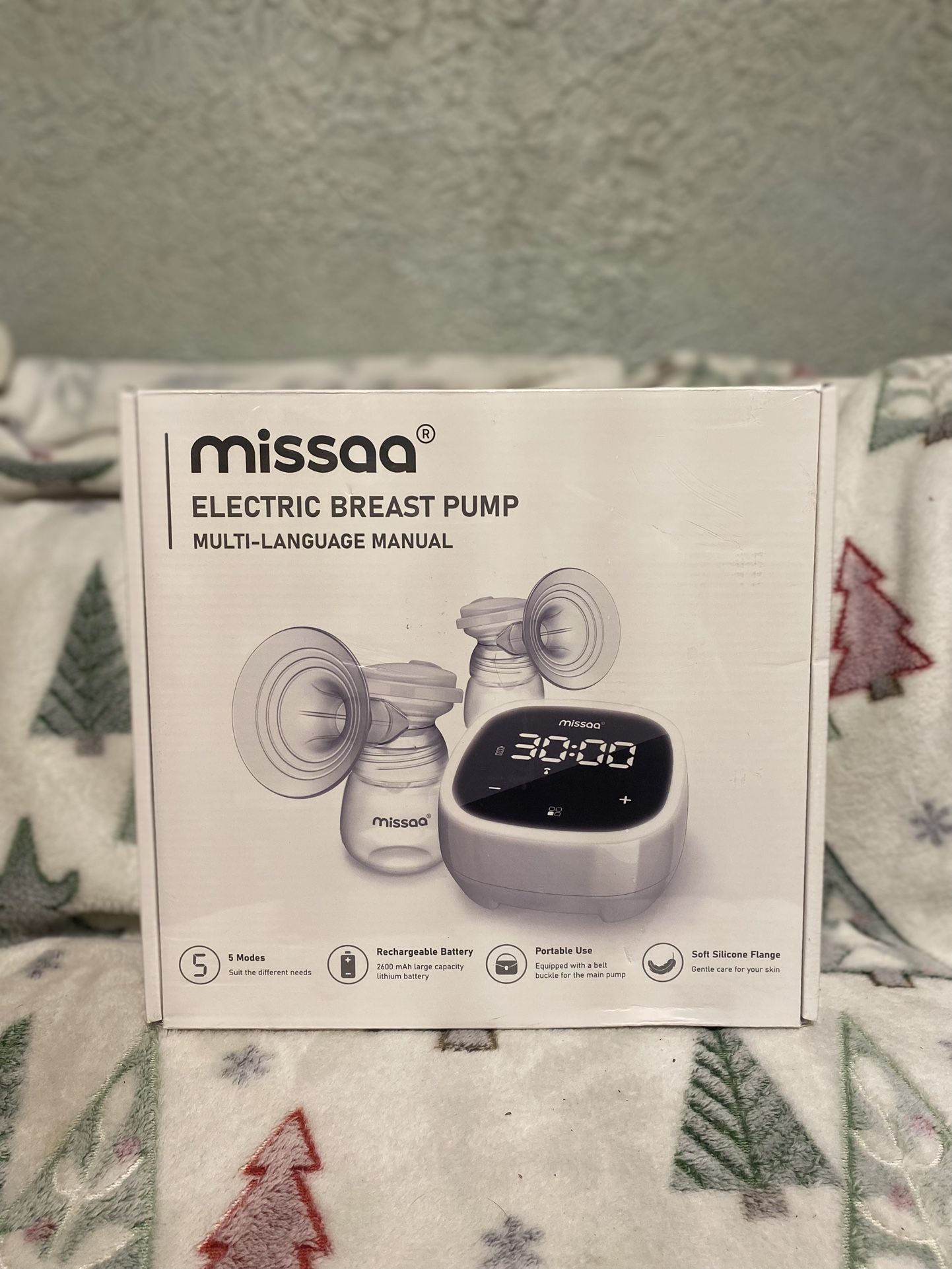 Missaa Double Electric Breast Pump, Breast Pump Hands Free With 5 Modes & 7