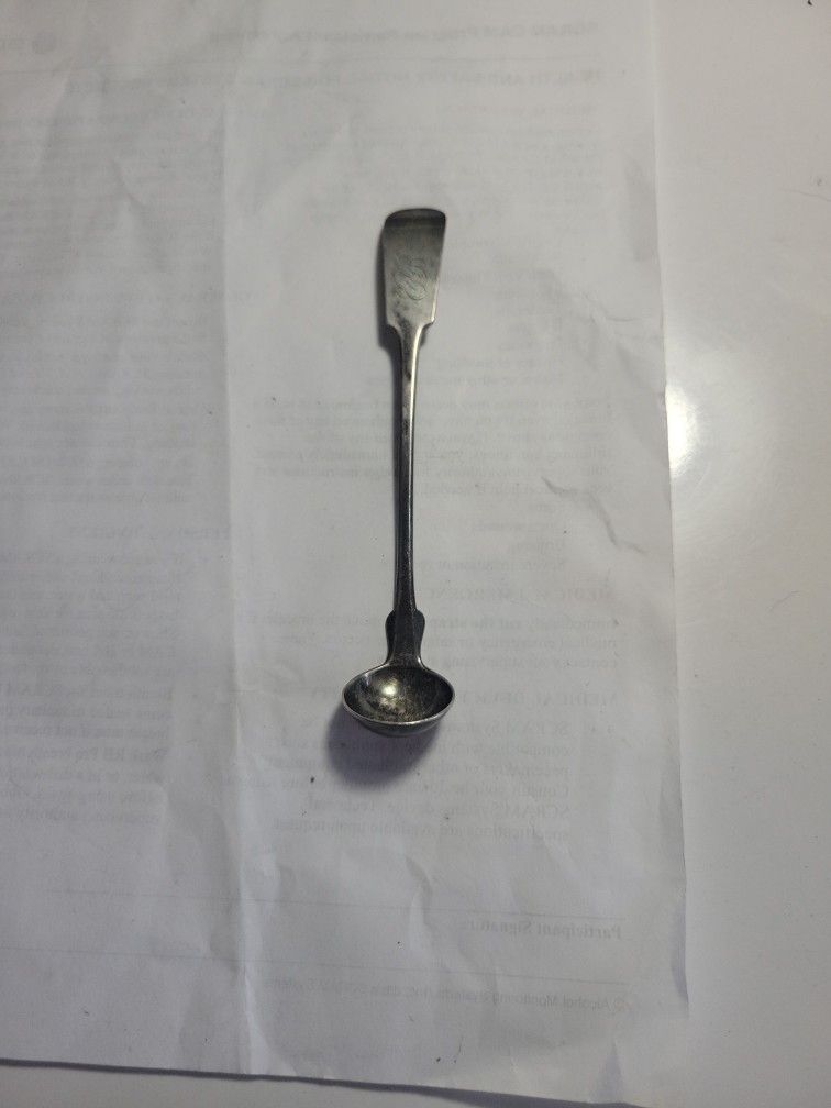 Antique Silver Plated Serving Spoon 1830