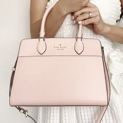KATE SPADE MADISON SAFFIANO LEATHER BLUSH PINK MEDIUM SATCHEL