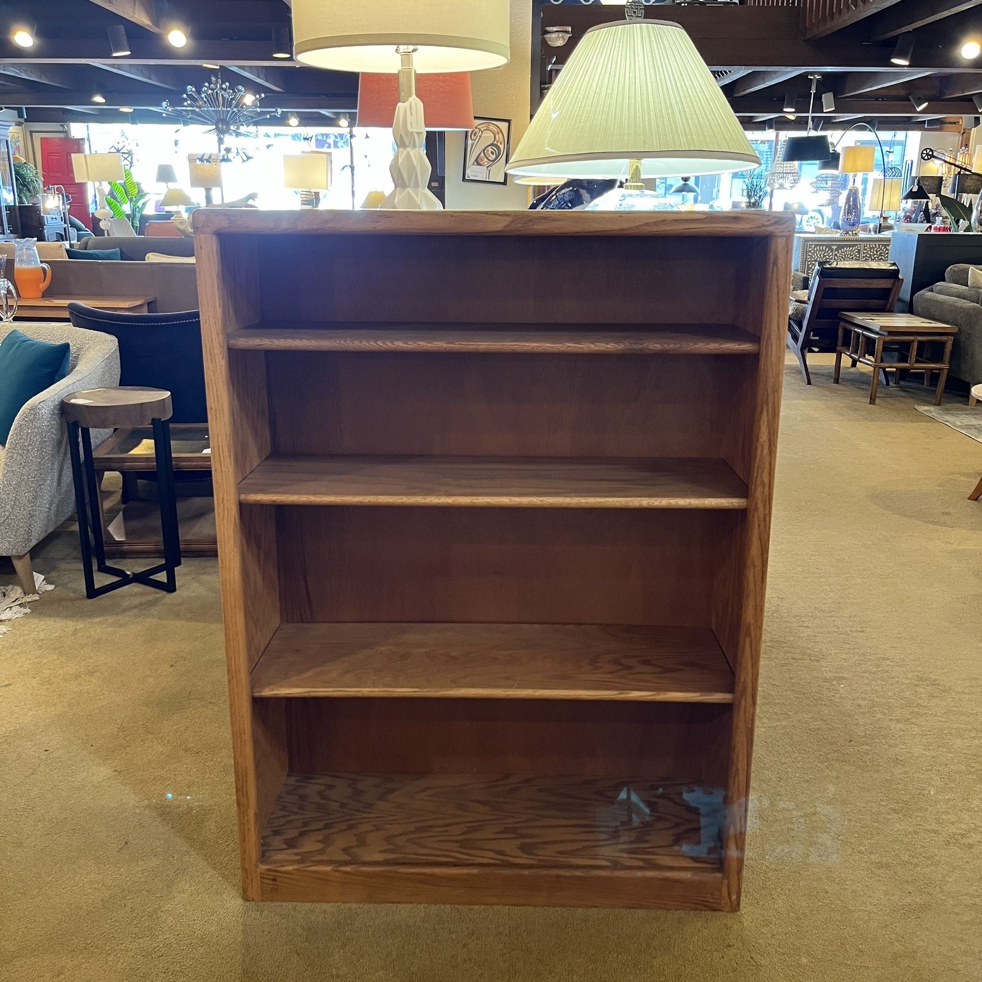 Vintage Oak Short Bookcase