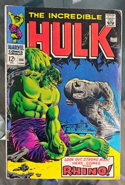 The Incredible Hulk # 104 Here comes the Rhino
