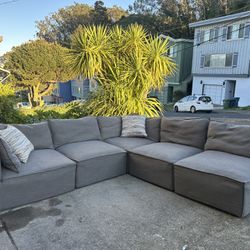 Modular Gray Sectional Couch-FREE Delivery