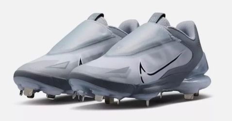 Men's Nike Alpha Huarache 8 Pro Ghost Laces Gray Metal Baseball Cleats Sz 12⚾️