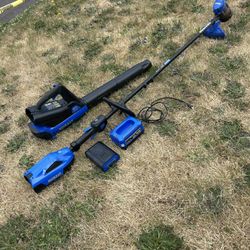 Kobalt  40v  blower and string trimmer with battery and charger in good condition.   $100, cash or Venmo, meet in person somewhere convenient. Thank y