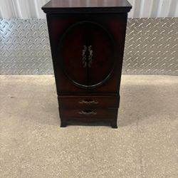 Vintage Mahogany Jewelry Box By The Bombay Company