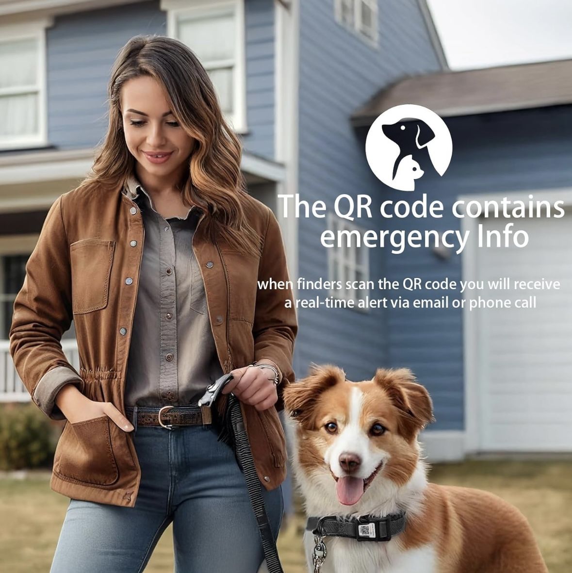 Water Proof QR Code Dog Collar