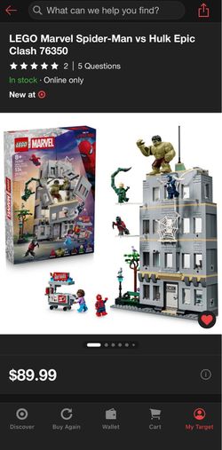 Lego Marvel: Spiderman vs Hulk Epic Clash from the new movie Spider Man Brand New Day