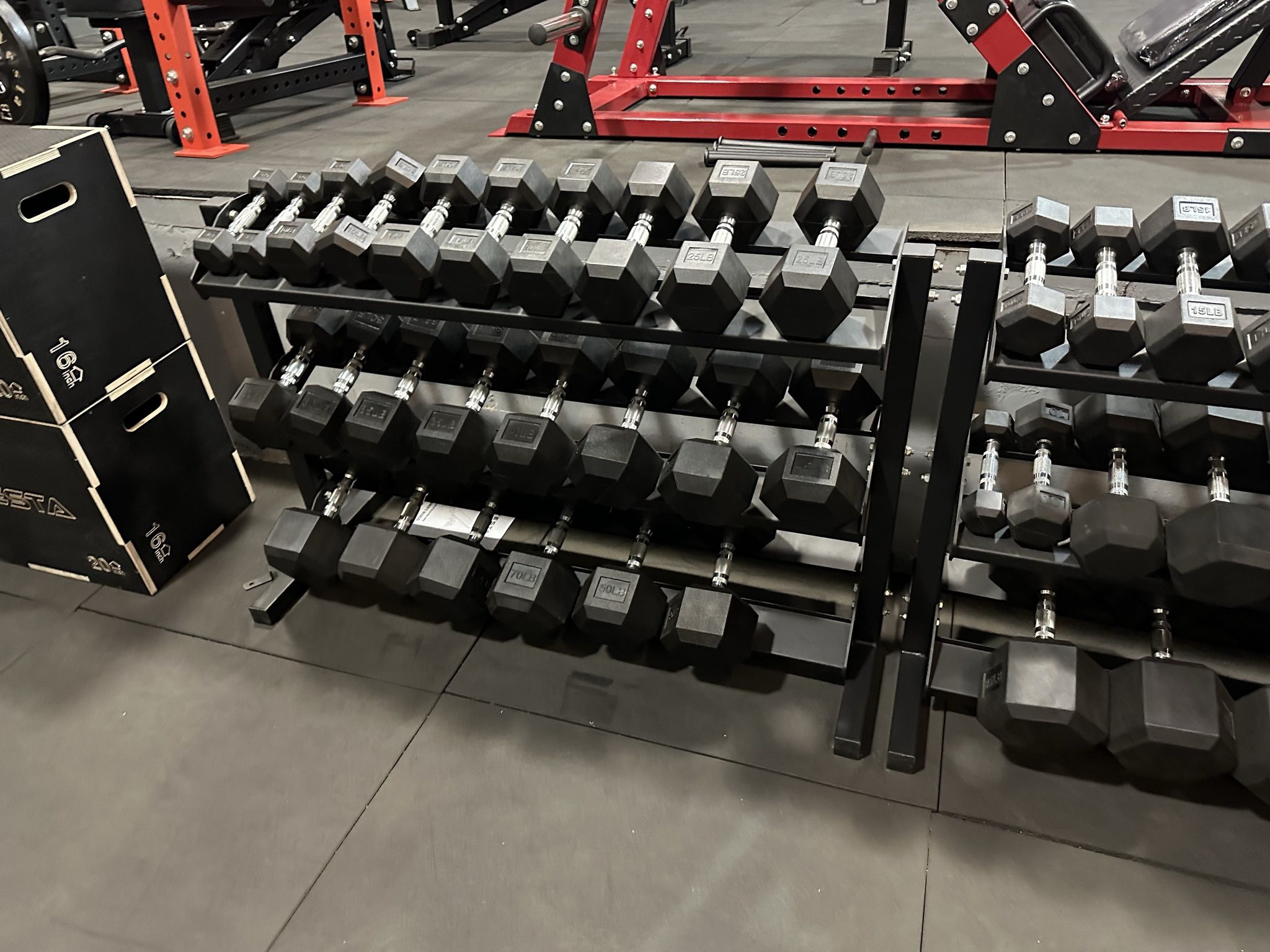 5-75lbs Dumbbells w/Rack