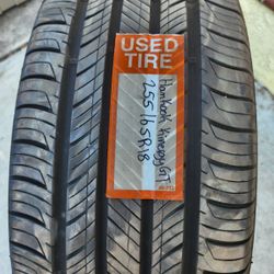 (1) HANKOOK KINERGY GT 255/65/18 USED LIKE NEW