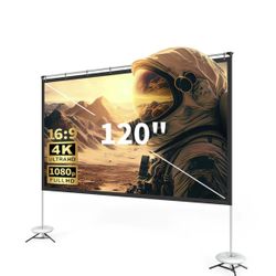 Projector Screen And Stand 