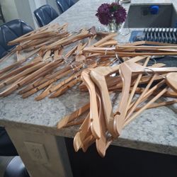 30 Wooden Hangers