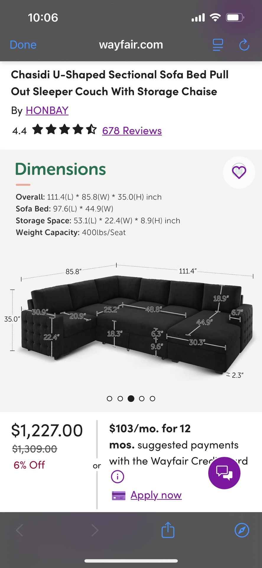Brand new sectional couch
