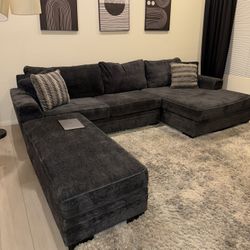 2 piece sectional with ottoman 