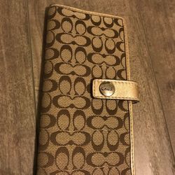 Coach checkbook wallet $15