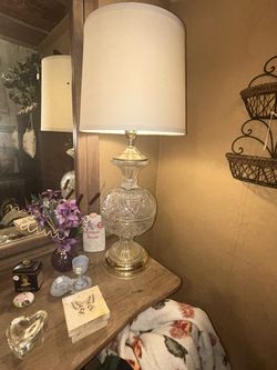 Crystal Glass Vintage Lamp 