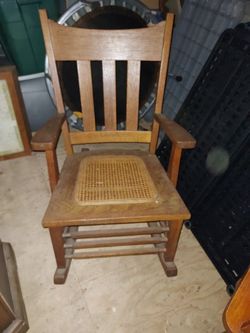 Wood Rocking Chair with wicker