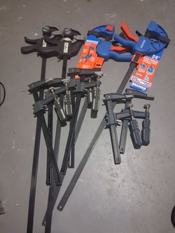 Mixed Lot of Bar Clamps and F-Clamps