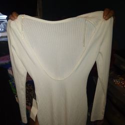 White Long Sleeve Dress 