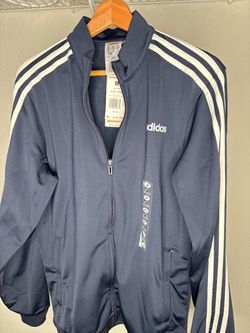 Adidas Essentials 3-Stripes Track Jacket – Navy Blue – Men’s Medium