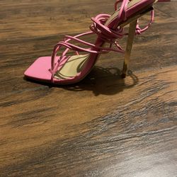 Pink Heel W/Gold Plated Heel