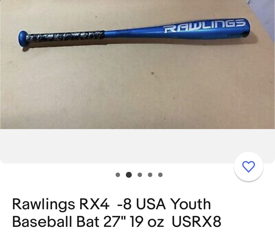 Rawlings RX4  -8 USA Youth Baseball Bat 27" 19 oz  USRX8