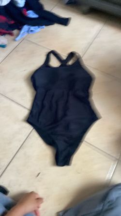 black 1 piece bathing suit size s