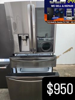 REFRIGERATOR  BLACK STAINLESS STEEL WITH SHOSE CASE 