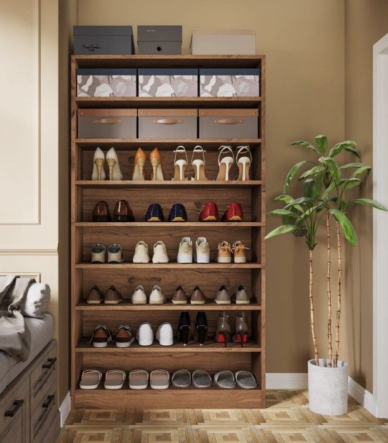 XK00470 Freestanding Shoe Cabinet, 9-Tier 40-45 Pairs Shoe Storage Rack