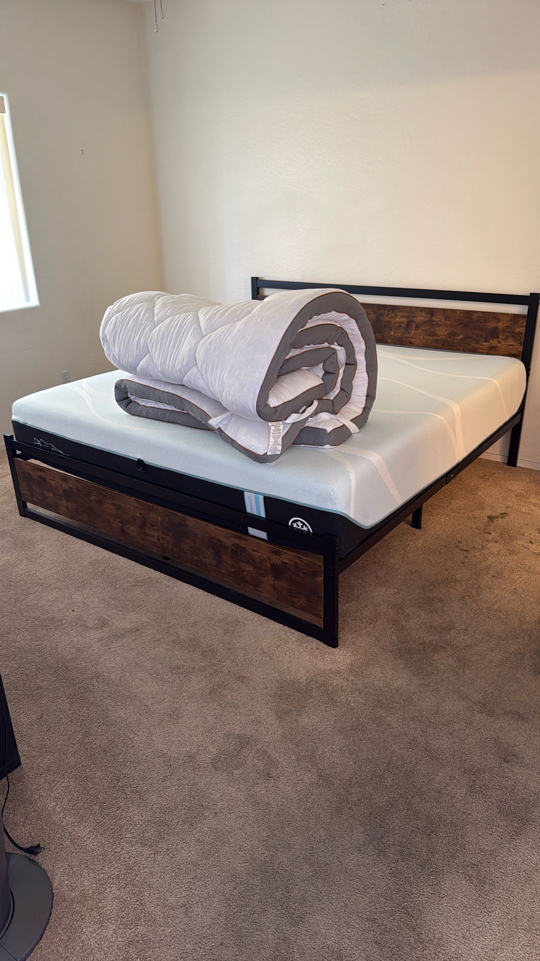 Tempur-Pedic King Mattress Barely Used. Free Bedframe With It. $2000 FIRM.