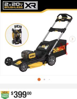 DEWALT 2x20V MAX 21 in. Cordless Battery Powered Push Lawn Mower Kit with (2) 10 Ah Batteries and Chargers