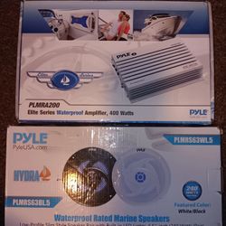 Pyle PLMRA200 Elite Series Amplifier With 2 6.5 Speaker 