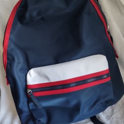 New Vintage Tommy Hilfiger Backpack Navy Blue White 