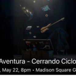 Aventura Concert Ticket , MSG (NY) 2024