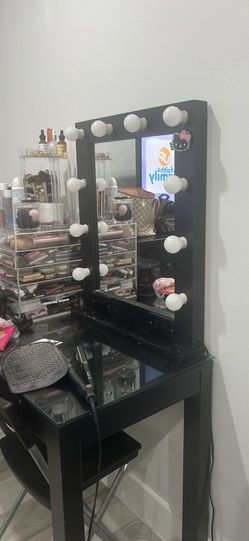 Black vanity mirror