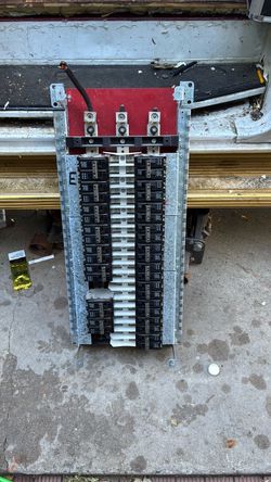 Breaker panel with breakers