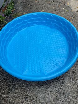 Blue Plastic Kiddie Pool