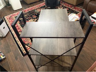 Black  Desk  with Shelves